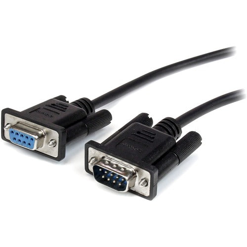 StarTech.com 2m Black Straight Through DB9 RS232 Serial Cable - M/F - First End: 1 x 9-pin DB-9 RS-232 Serial - Male - Second End: 1 x 9-pin DB-9 RS-232 Serial - Female - Extension Cable - Shielding - Nickel Plated Connector - Black  (Lifetime Warranty)
