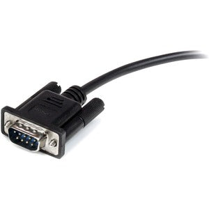 StarTech.com 2m Black Straight Through DB9 RS232 Serial Cable - M/F - First End: 1 x 9-pin DB-9 RS-232 Serial - Male - Second End: 1 x 9-pin DB-9 RS-232 Serial - Female - Extension Cable - Shielding - Nickel Plated Connector - Black (Lifetime Warranty)