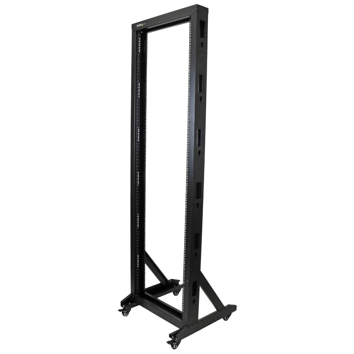 StarTech 42U 2-Post Open Frame Server Rack, 19in Rolling IT Rack with 661lb (300kg) Weight Capacity, Space-Saving Floor-Standing (2POSTRACK42) product image