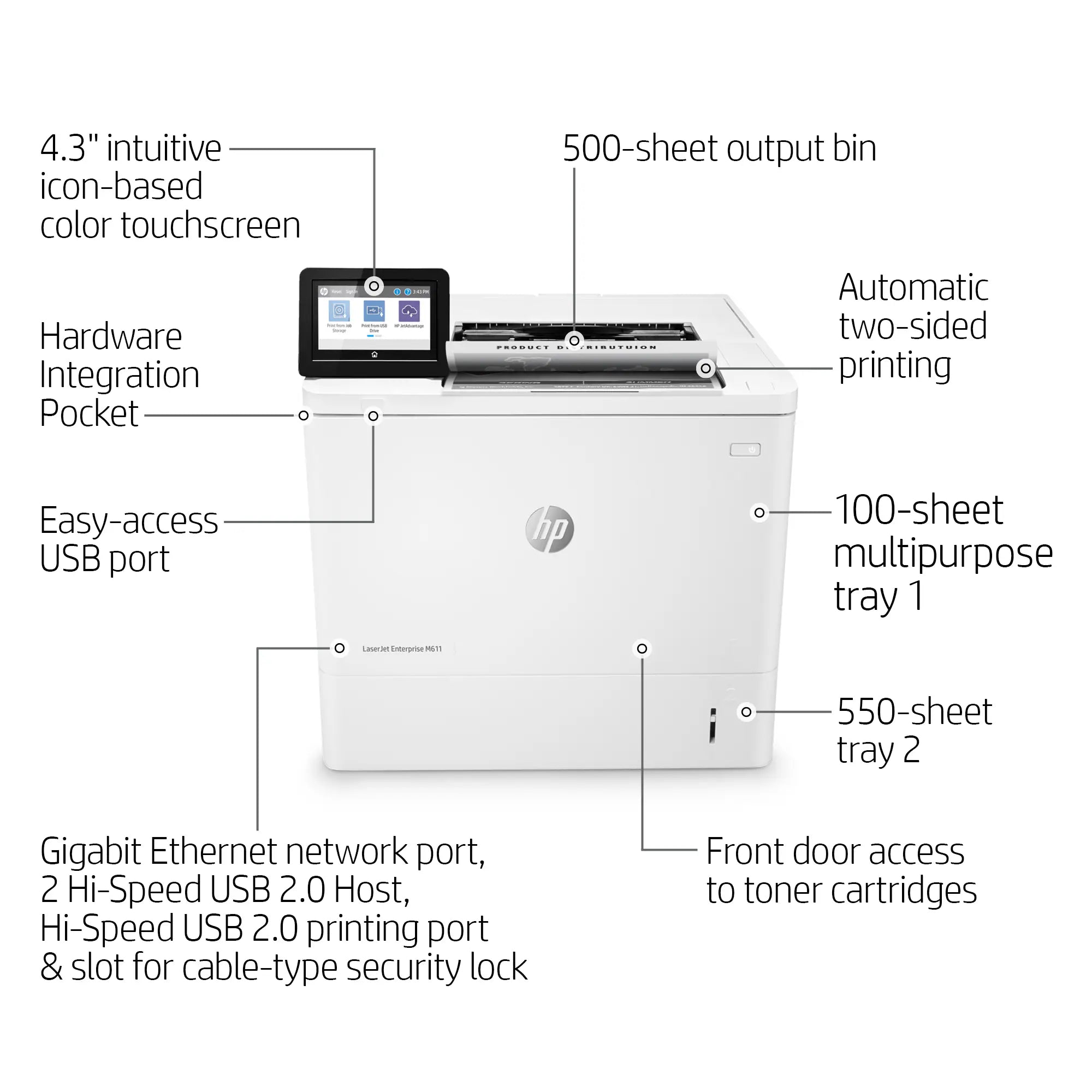 HP LaserJet Enterprise M611dn (7PS84A) (1 Year Manufacture Local Warranty In Singapore)