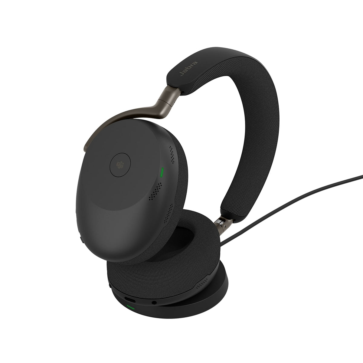 Jabra Evolve3 85 MS Headset, USB-C Dongle, Black, with Wireless Charging Pad (38599-999-889) product image