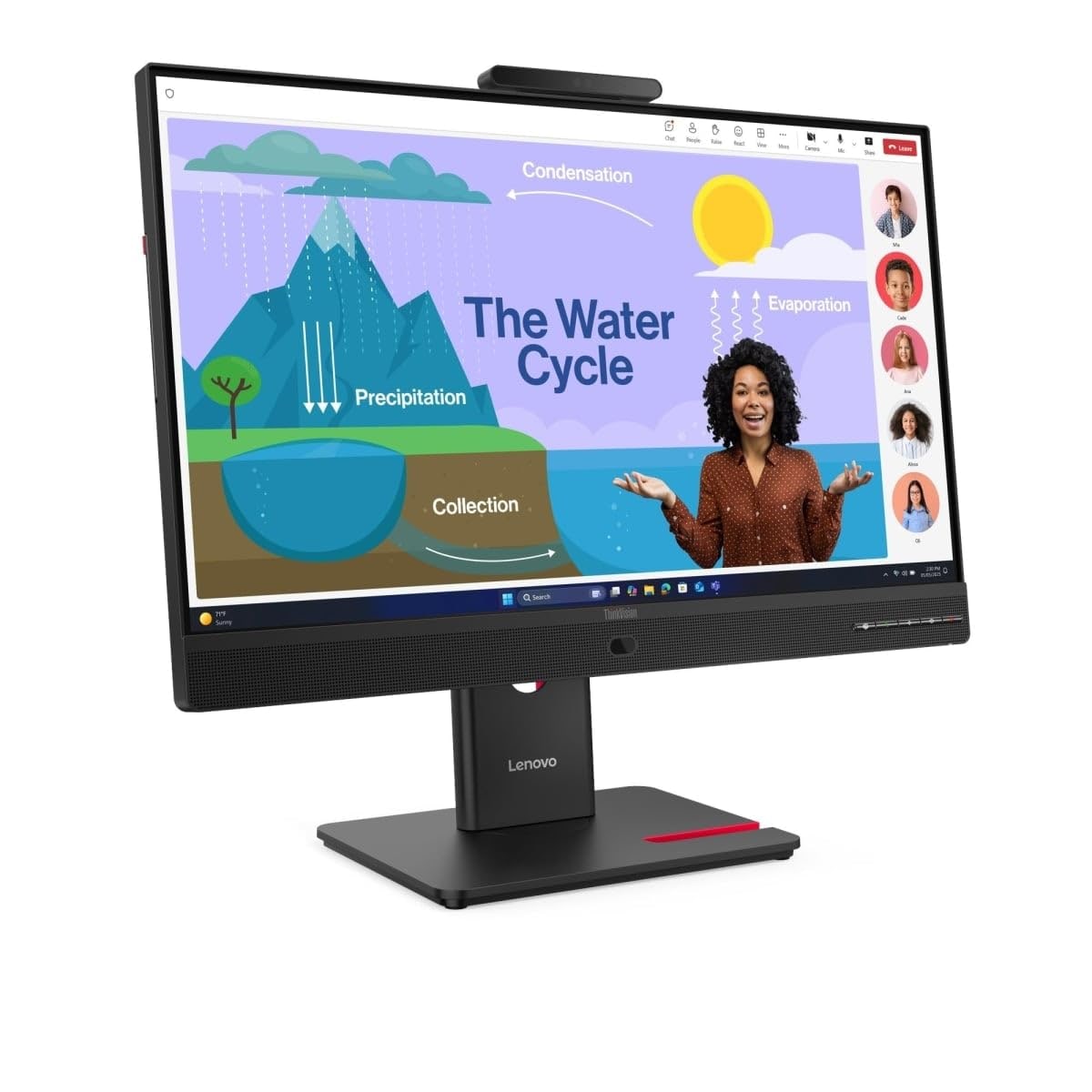 Lenovo T24D-4v 23.8" Monitor Anti-glare Resolution 1920 x 1080 Lift Max 155mm Swivel Angle +45° / -45° Pivot -90° / 90° (64B7UAR1MY) product image