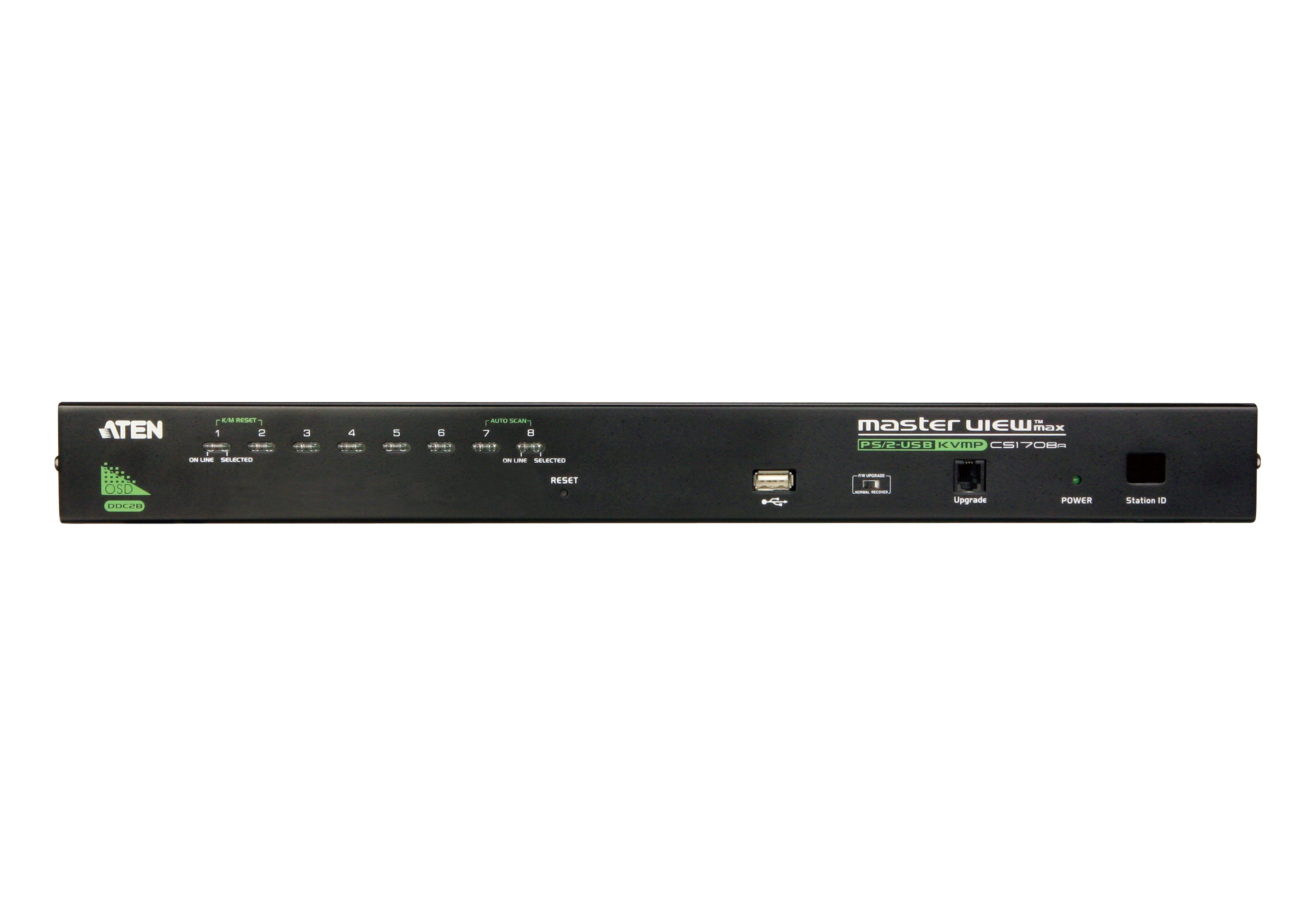 Aten 16-Port PS/2-USB VGA KVM Switch with Daisy-Chain Port and USB Peripheral Support- CS1716A (1 Year Manufacture Local Warranty In Singapore)