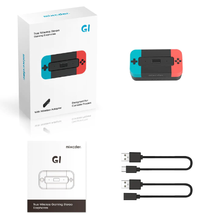 Mixcder G1 Wireless Gaming Earbuds with Microphone and Bluetooth Adapter for Switch PS4 PS5