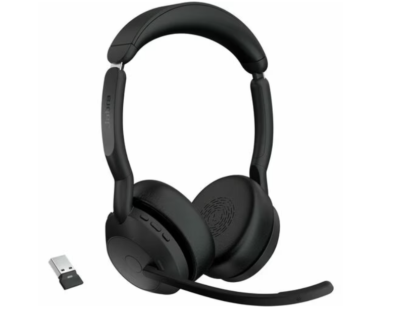 JABRA Evolve2 55 Stereo Wireless Headset With USB-A /USB-C (2 Years Manufacture Local Warranty In Singapore)