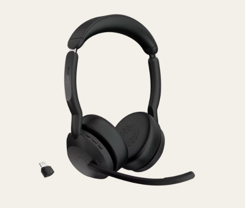 JABRA Evolve2 55 Stereo Wireless Headset With USB-A /USB-C (2 Years Manufacture Local Warranty In Singapore)