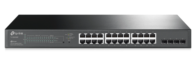 TP-LINK JetStream 28-Port Gigabit Smart Switch with 24-Port PoE+ (TL-S