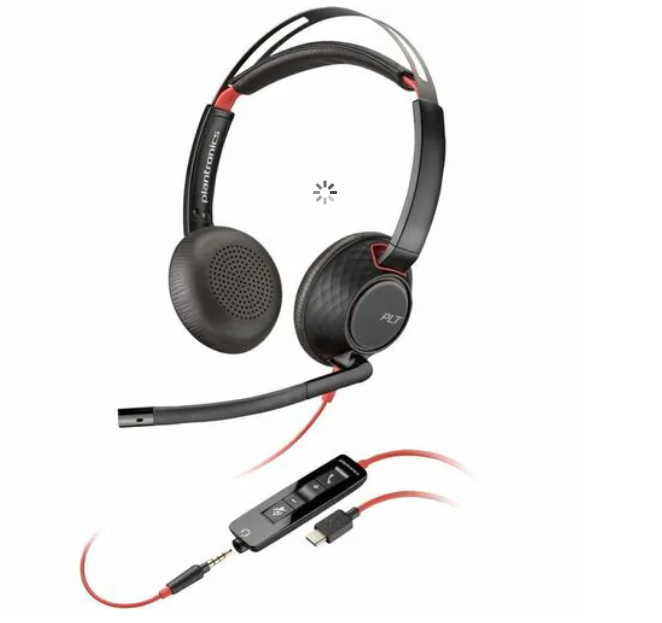 HP Poly (Plantronics) Blackwire 5210 5220 USB-C + 3.5mm plug Headset (2 Years Manufacture Local Warranty In Singapore)