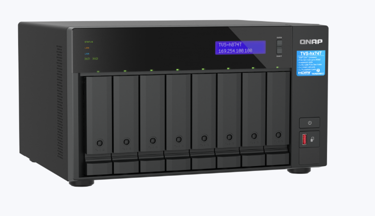 QNAP TVS-h874T-i9-64G 8-bay i9 CPU Thunderbolt 4 NAS (3 Years Manufacture Local Warranty In Singapore)