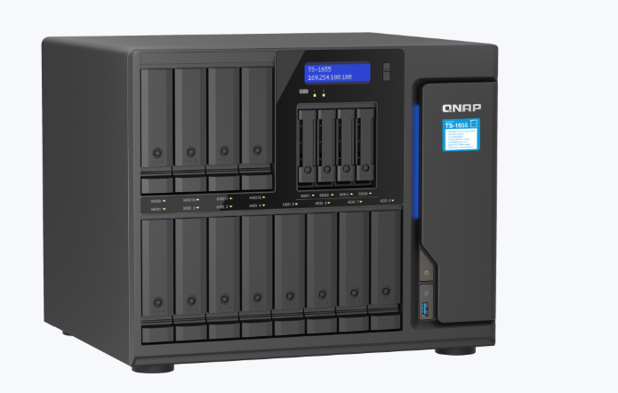 QNAP 12-bay 3.5 and 4-bay 2.5 8-core CPU 8GB RAM NAS (QN-TS-1655-8G) (3 Years Manufacture Local Warranty In Singapore)