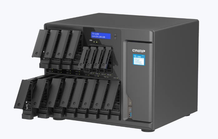 QNAP 12-bay 3.5 and 4-bay 2.5 8-core CPU 8GB RAM NAS (QN-TS-1655-8G) (3 Years Manufacture Local Warranty In Singapore)