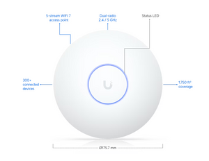Ubiquiti Wireless Access Point WiFi 7 Unifi  U7 Long Range U7-LR (2 Years Hardware Warranty)-Special Price While Stock Last