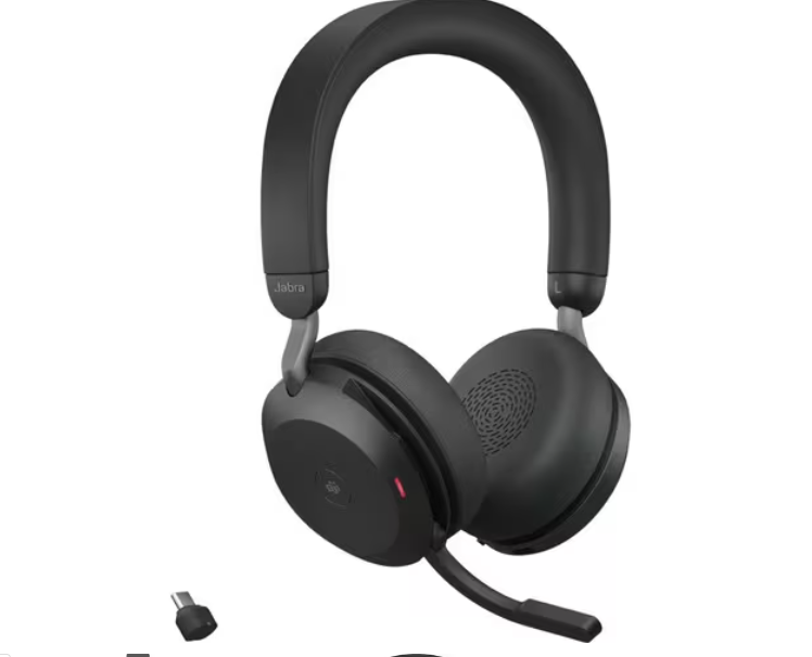 JABRA Evolve2 75 Stereo Wireless Headset With USB-A / USB-C (2 Years Manufacture Local Warranty In Singapore)
