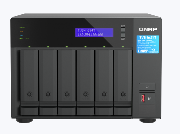 QNAP TVS-h674T-i5-32G 6-bay NAS w/ i5, 32GB , Thunderbolt 4 (3 Years Manufacture Local Warranty In Singapore)