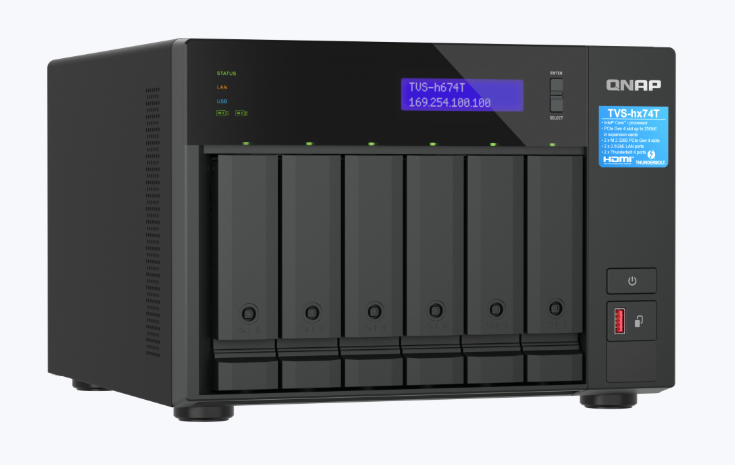 QNAP TVS-h674T-i5-32G 6-bay NAS w/ i5, 32GB , Thunderbolt 4 (3 Years Manufacture Local Warranty In Singapore)