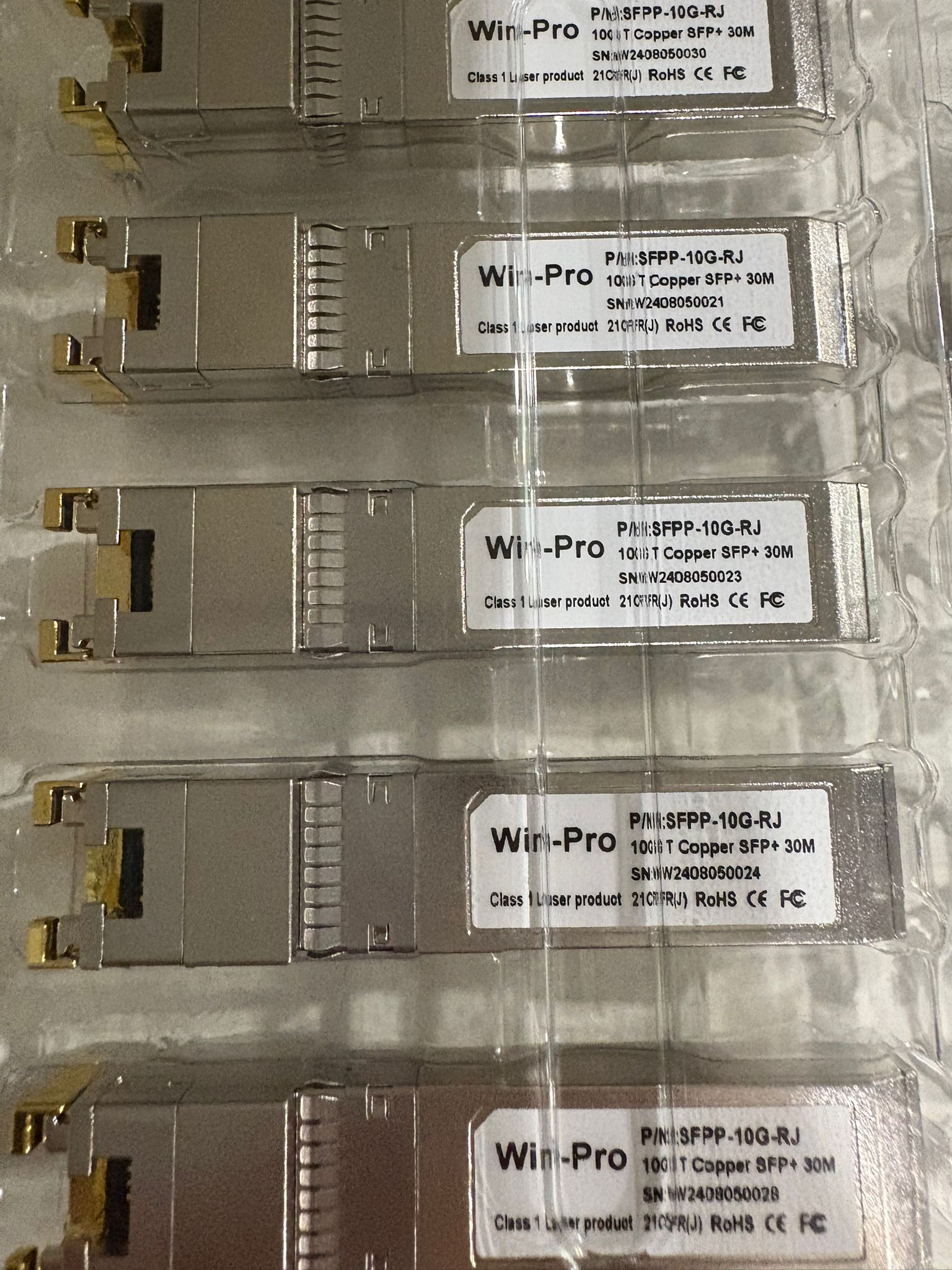 Win-Pro SFP+ Transceiver 10Gb RJ45 -network cable Cat 6A 1 pcs
