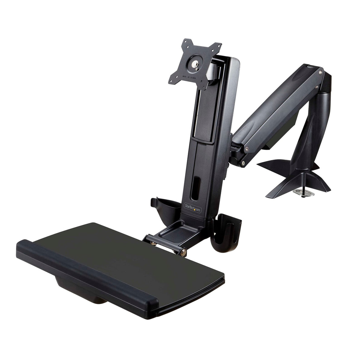 StarTech Sit Stand Monitor Arm - Desk Mount Adjustable Sit-Stand Workstation Arm for Single 27" VESA Mount Display - Ergonomic (ARMSTSCP1) product image
