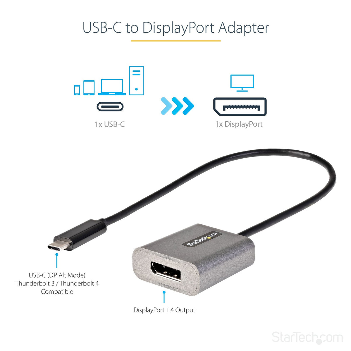 StarTech USB-C to DisplayPort Adapter (CDP2DPEC) product image