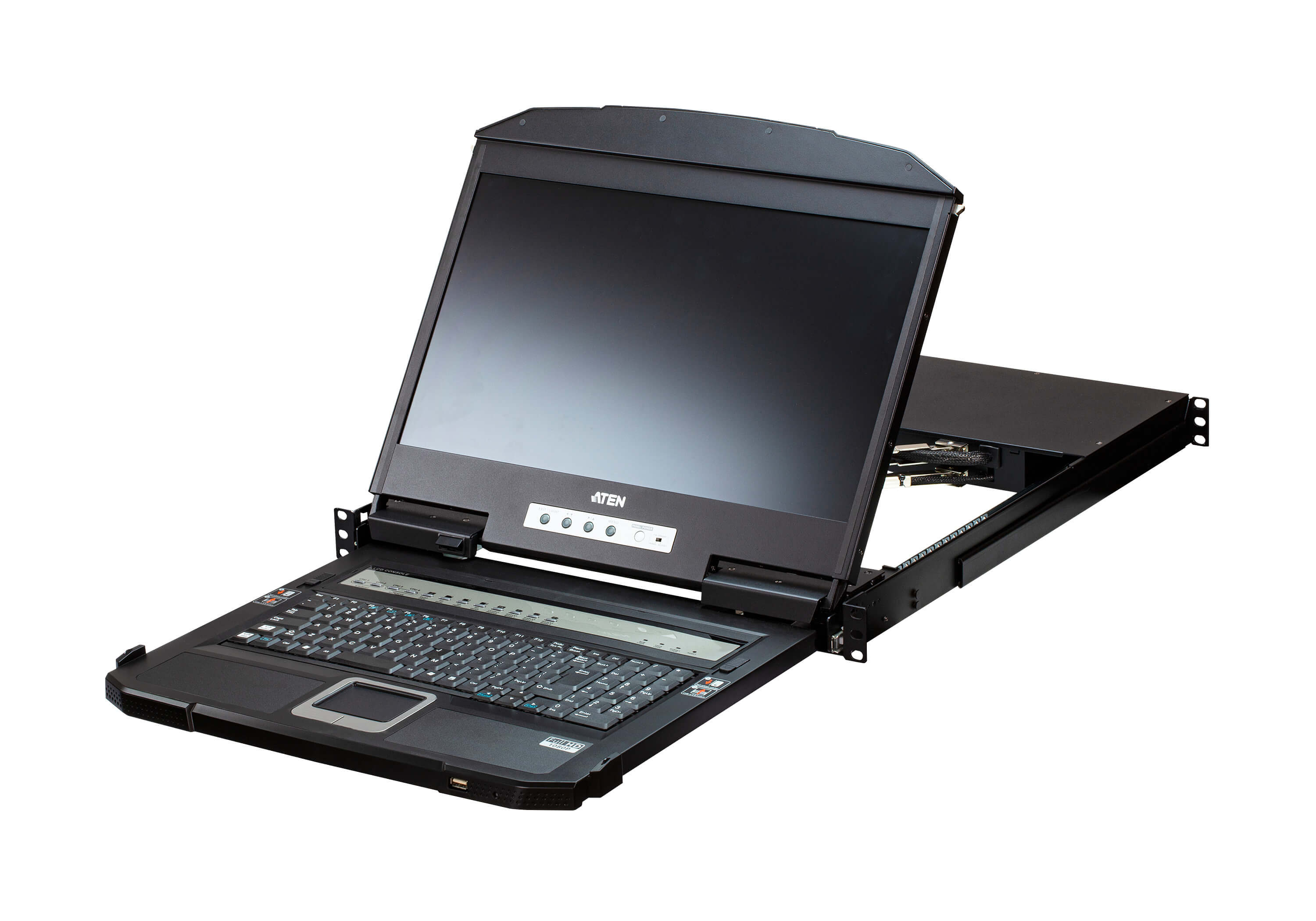 Aten 4-Port USB HDMI Multi-View Dual Rail WideScreen LCD KVM Switch- CL3884NW (3 Year Manufacture Local Warranty In Singapore)