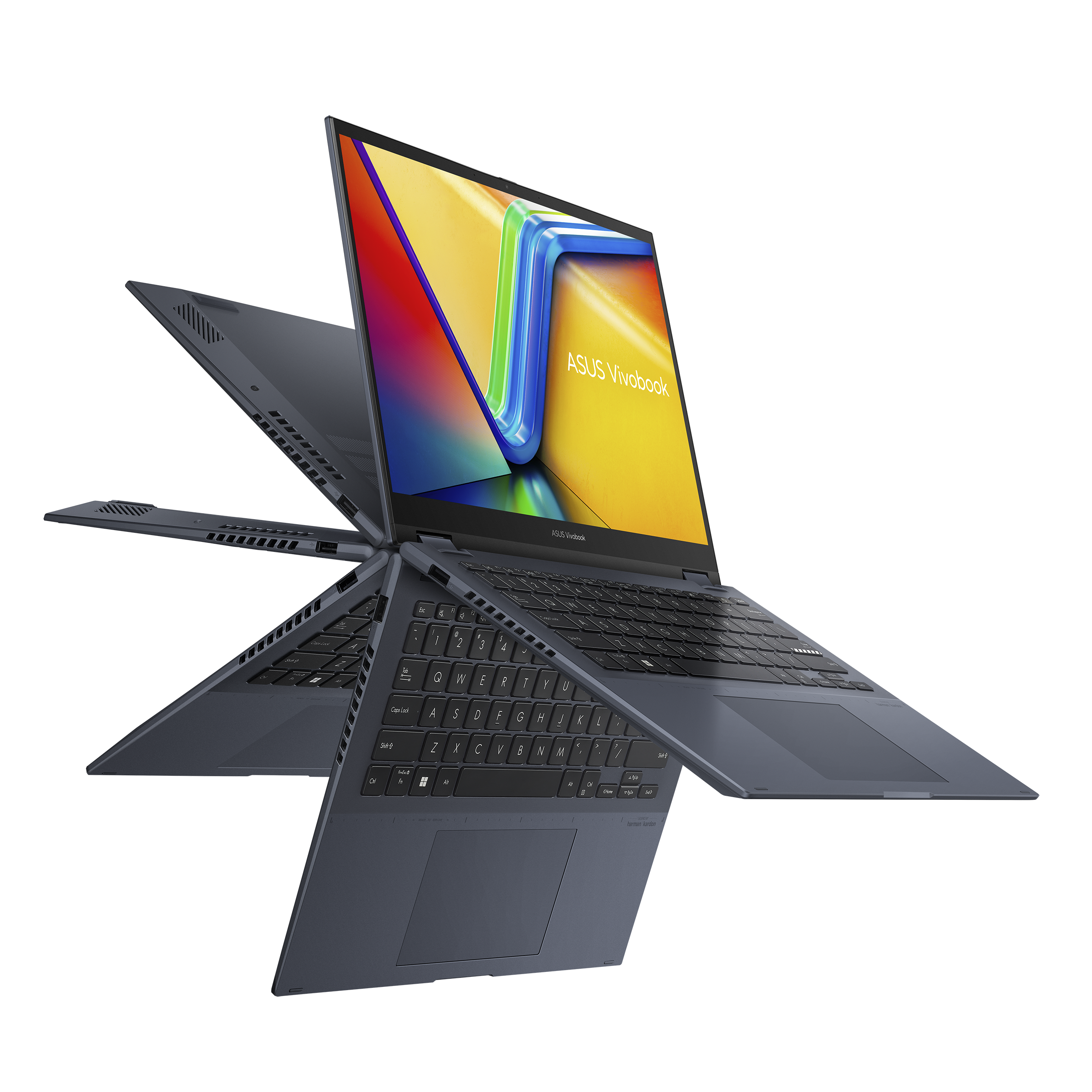 Asus Vivobook S 14 Flip TN3402YA-LZ303W Quiet Blue AMD Ryzen 5 7430U / 16GB / 512GB SSD (2 Years Manufacture Local Warranty In Singapore)- EOL