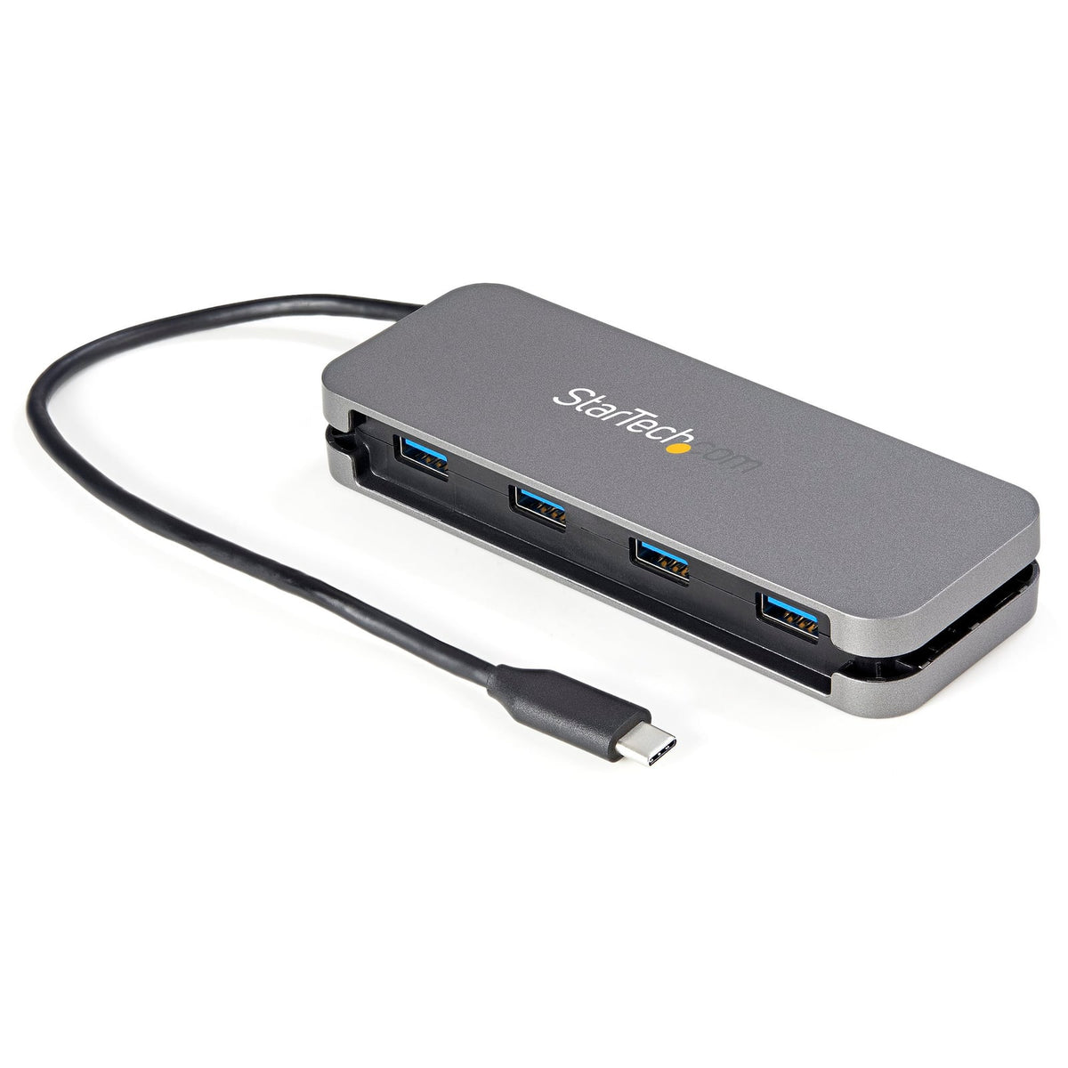 StarTech 4 Port USB C Hub - 4x USB-A - USB 3.0 Type-C Hub - USB 3.2 Gen 1 (5Gbps) - Bus Powered Portable USB-C to USB-A Adapter (HB30CM4AB) product image