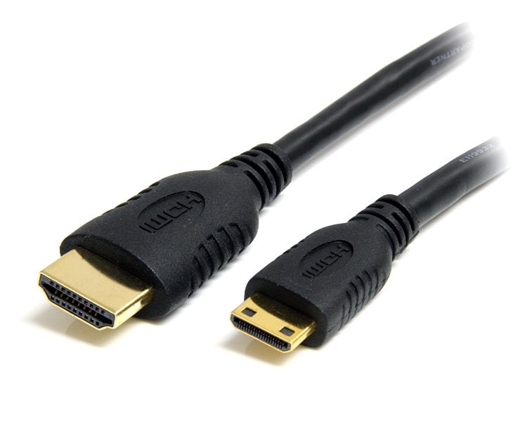 StarTech 1m Mini HDMI to HDMI Cable with Ethernet - 4K 30Hz High Speed Mini HDMI to HDMI Adapter Cable - Mini HDMI Type-C Device (HDACMM1M) product image
