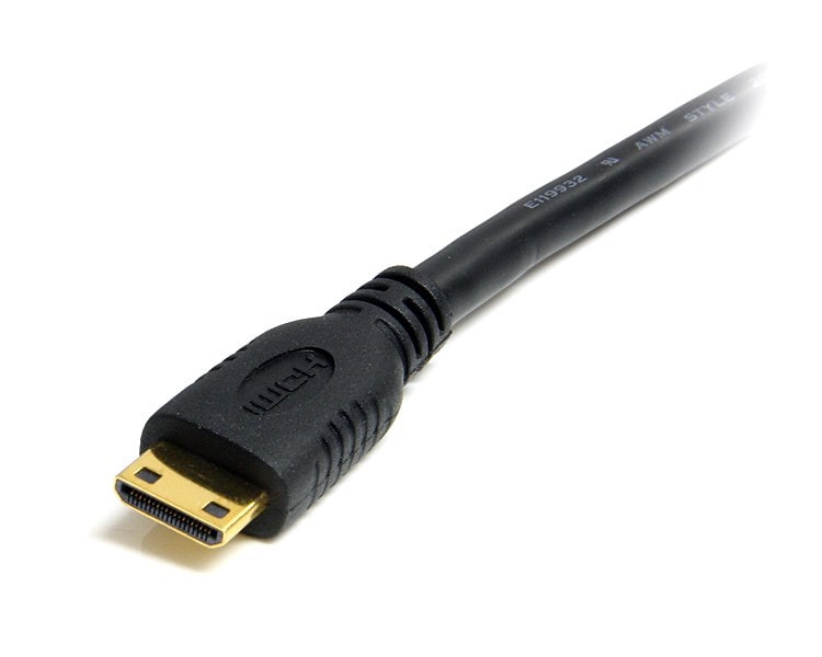StarTech 1m Mini HDMI to HDMI Cable with Ethernet - 4K 30Hz High Speed Mini HDMI to HDMI Adapter Cable - Mini HDMI Type-C Device (HDACMM1M) product image