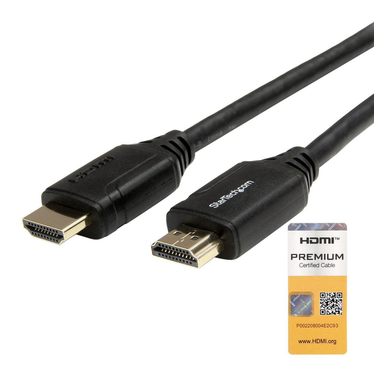 StarTech 6ft (2m) Premium Certified HDMI 2.0 Cable with Ethernet - High Speed Ultra HD 4K 60Hz HDMI Cable HDR10 - HDMI Cord (HDMM2MP) product image