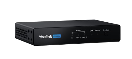 Yealink AVBridge - is a compact device combining mini DSP and AV signal bridging functions, with PoE power supply and 4x4 Dante channel support product image