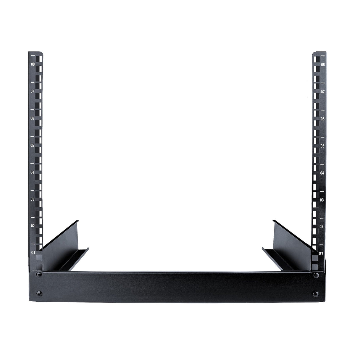 StarTech 2-Post 8U Desktop Server Rack, Small Open Frame 19in Computer Rack, Compact Network Rack for AV / Studio / Data / IT (RK8OD) product image