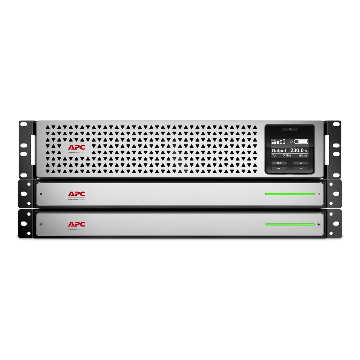 APC Smart-UPS On-Line, 1000VA, Rackmount 3U, 230V, 8x C13 IEC outlets, SmartSlot, Extended runtime, W/ rail kit (SRTL1000RMXLI) product image