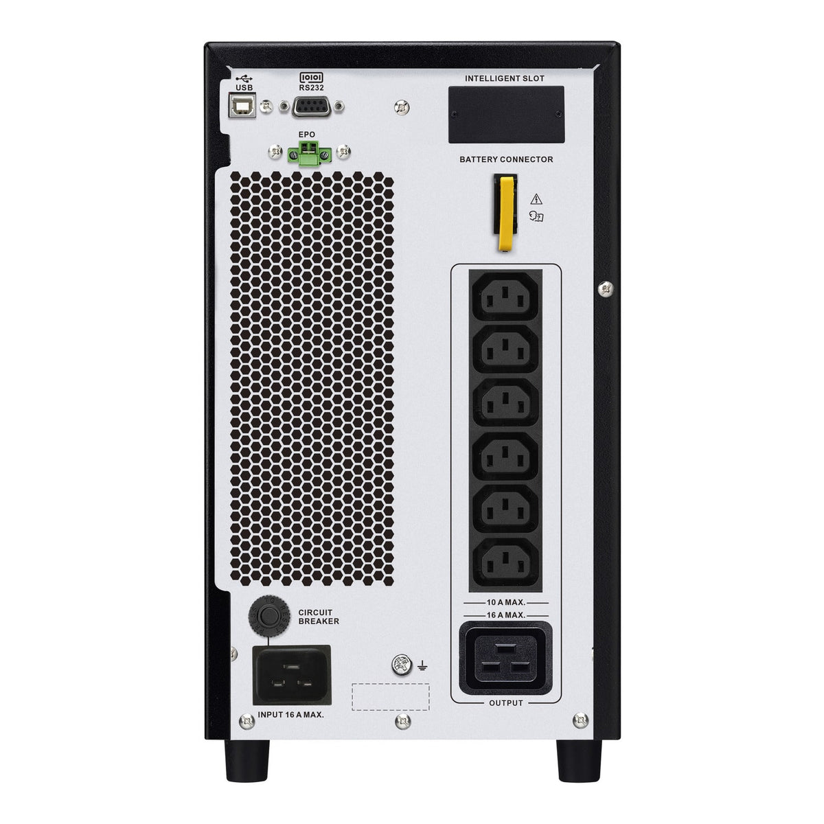 APC Easy UPS On-Line, 3kVA/2700W, Tower, 230V, 6x IEC C13 + 1x IEC C19 outlets, Intelligent Card Slot, LCD (SRV3KI-E) product image