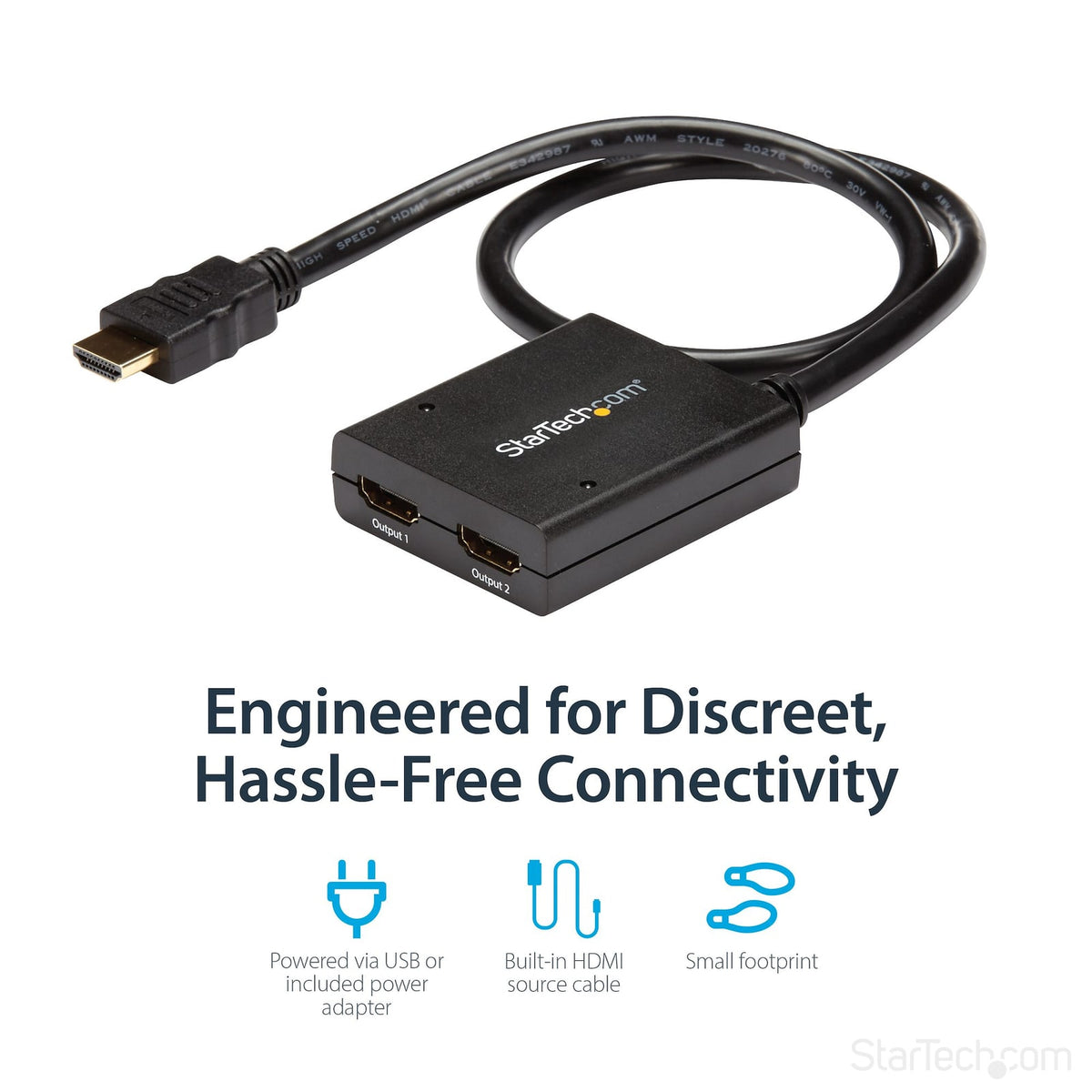 StarTech 4K HDMI 2-Port Video Splitter (ST122HD4KU) product image