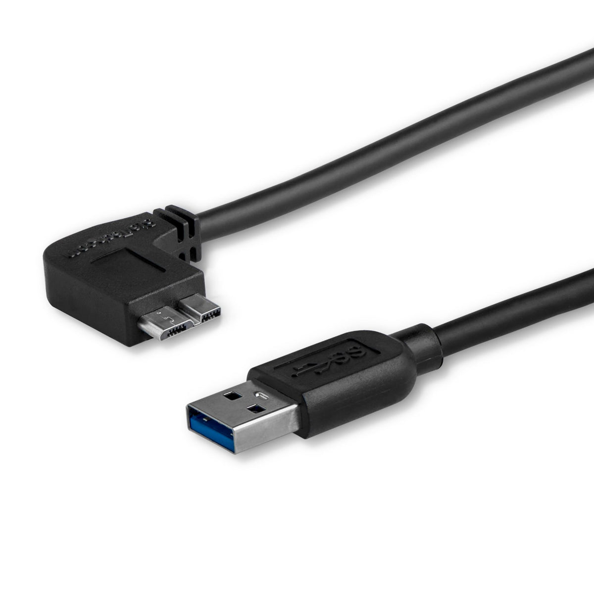 StarTech Slim Micro USB 3.0 (5Gbps) Cable - M/M - Left-Angle Micro-USB - 0.5m (20in) (USB3AU50CMLS) product image