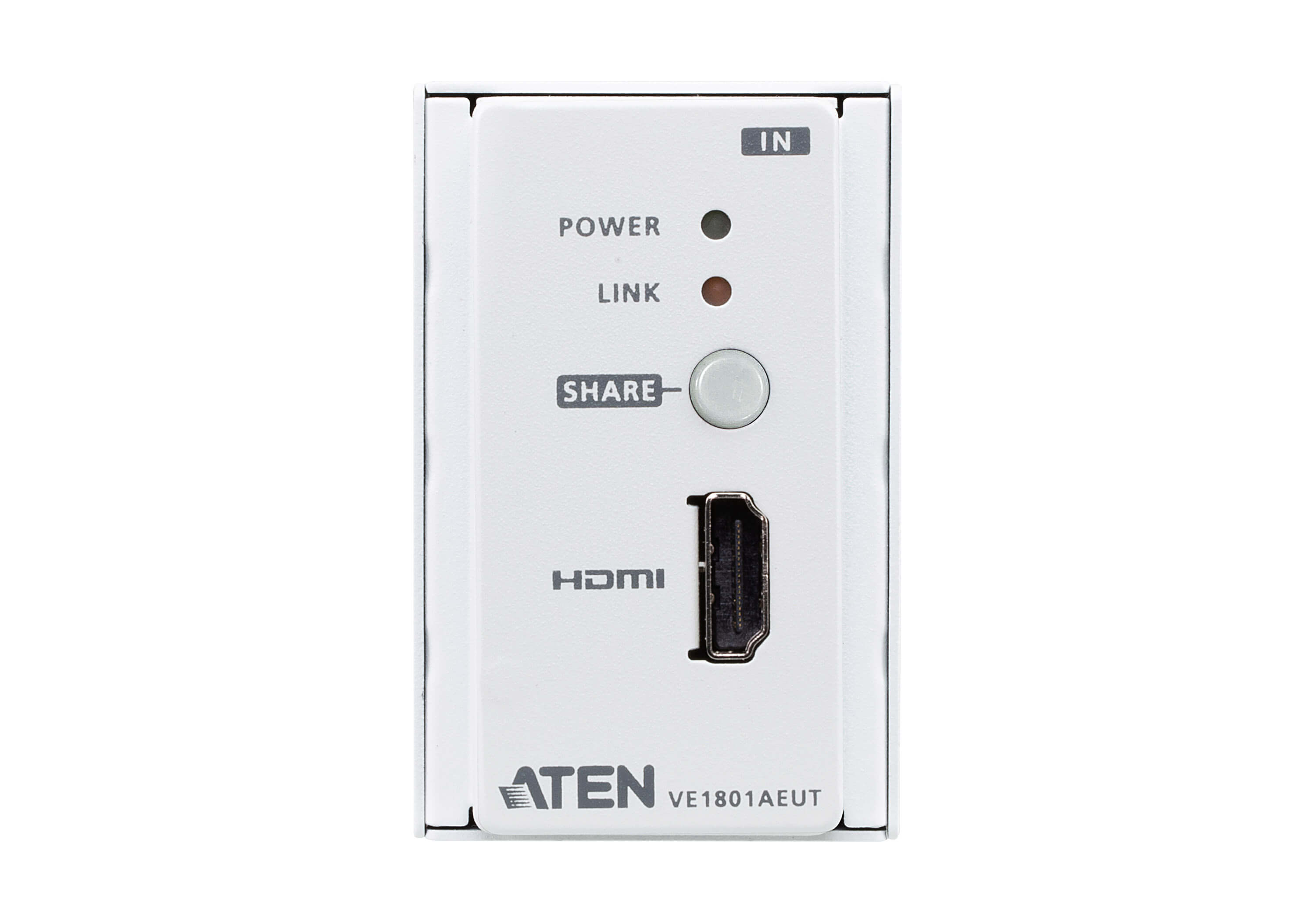 Aten HDMI HDBaseT-Lite Transmitter with EU Wall Plate / PoH (PoH PD) -VE1801AEUT (3 Year Manufacture Local Warranty In Singapore)