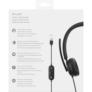 MICROSOFT WIRED MODERN USB-A HEADSET (6ID-00016) (1 Year Manufacture Local Warranty In Singapore)-EOL
