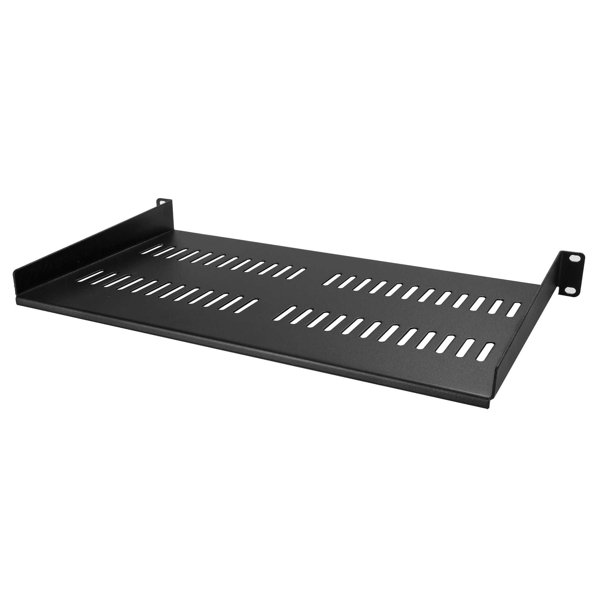 Startech 1U Vented Server Rack Cabinet Shelf - 10in Deep Fixed Cantilever Tray - Rackmount Shelf for 19" AV/Data/Network Equipment Enclosure with Cage Nuts & Screws CABSHELFV1U, Server Rack Accessories, StarTech, Buy Singapore
