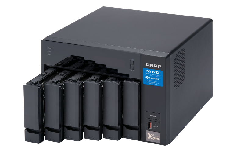 QNAP 6-Bay NAS, Intel Core i3-8100T 4-core 3.1 GHz Processor 8GB 6x 2.5" Thunderbolt 3 (TVS-672XT-i3-8G) (2 Years Manufacture Local Warranty In Singapore)-EOL