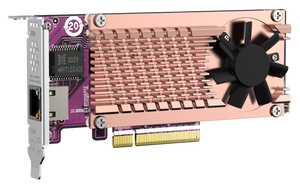 QNAP 2 x PCIe Gen3 NVMe SSD & 1 x 10GbE port expansion card (QN-QM2-2P10G1TB) (1 Year Manufacture Local Warranty In Singapore)