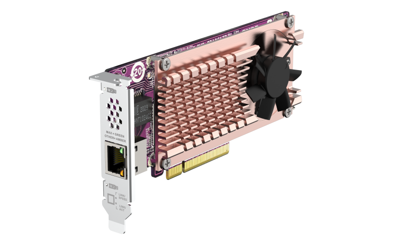 QNAP 2 x PCIe Gen3 NVMe SSD & 1 x 10GbE port expansion card (QN-QM2-2P10G1TB) (1 Year Manufacture Local Warranty In Singapore)