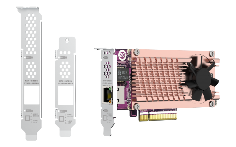 QNAP 2 x PCIe Gen3 NVMe SSD & 1 x 10GbE port expansion card (QN-QM2-2P10G1TB) (1 Year Manufacture Local Warranty In Singapore)