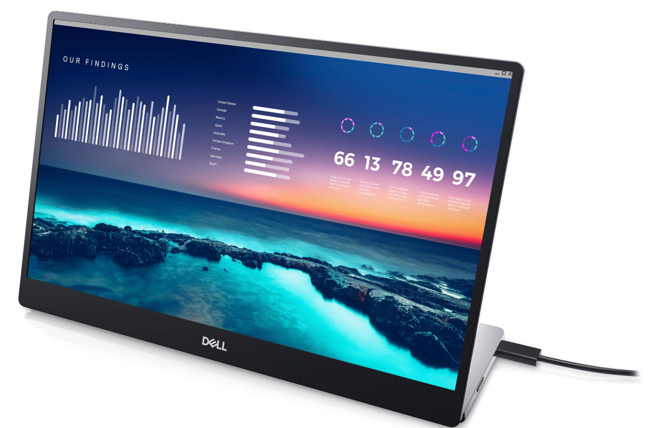 Dell 14 Portable Monitor - C1422H 210-BCBY (3 Years Manufacture Local Warranty In Singapore)