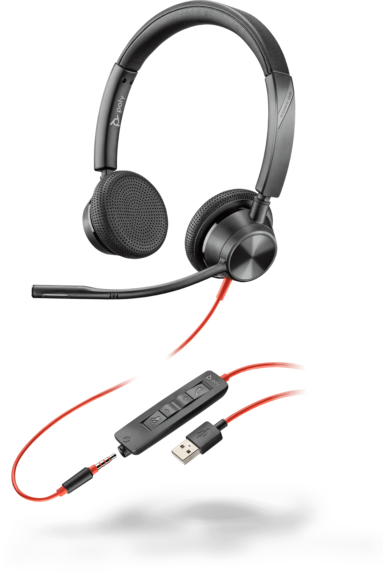 Poly (Plantronics) Blackwire 3320 3325 USB Headset (2 Years Local Warranty Singapore) - Buy Singapore