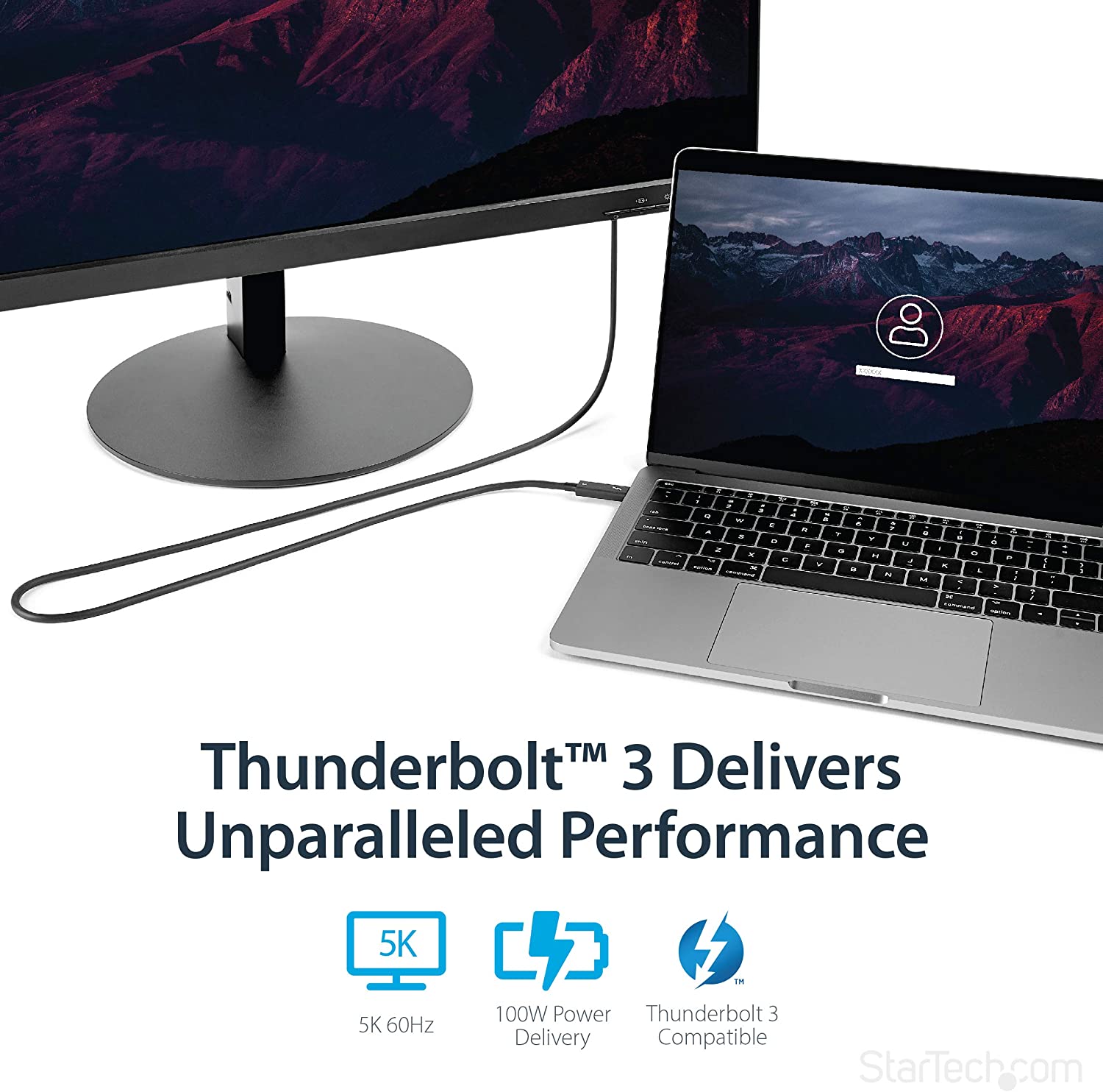 StarTech 2M THUNDERBOLT 3 USB C CABLE (40GBPS)(TBLT3MM2MA) - Win-Pro Consultancy Pte Ltd