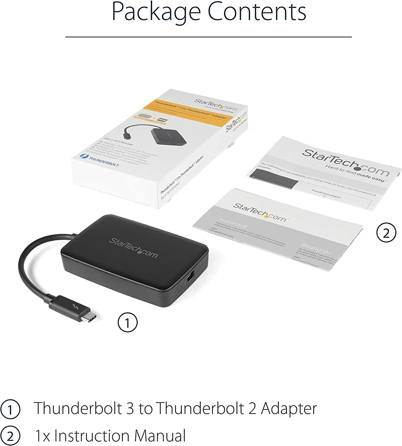 StarTech 3 TO THUNDERBOLT ADAPTER(TBT3TBTADAP) - Win-Pro Consultancy Pte Ltd