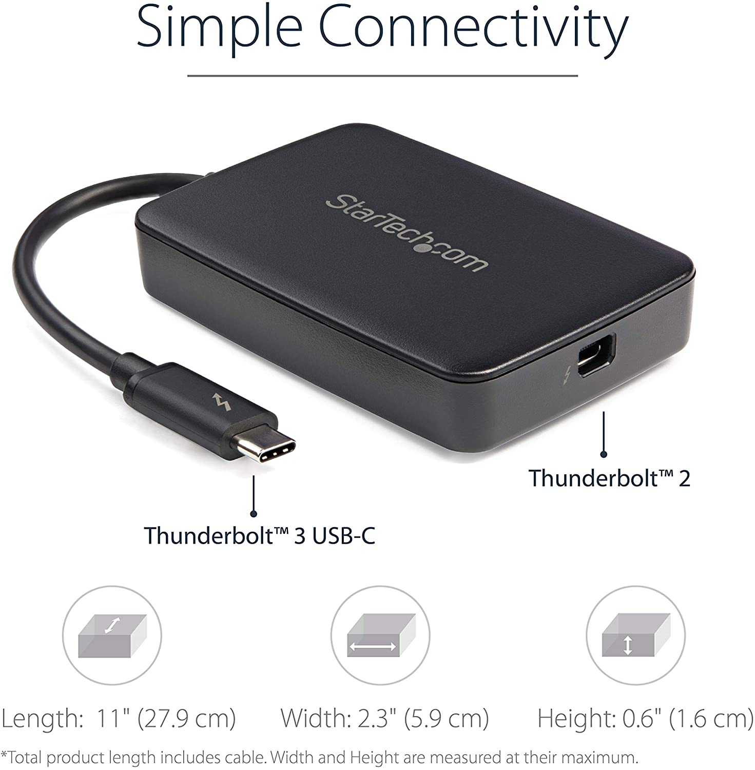 StarTech 3 TO THUNDERBOLT ADAPTER(TBT3TBTADAP) - Win-Pro Consultancy Pte Ltd