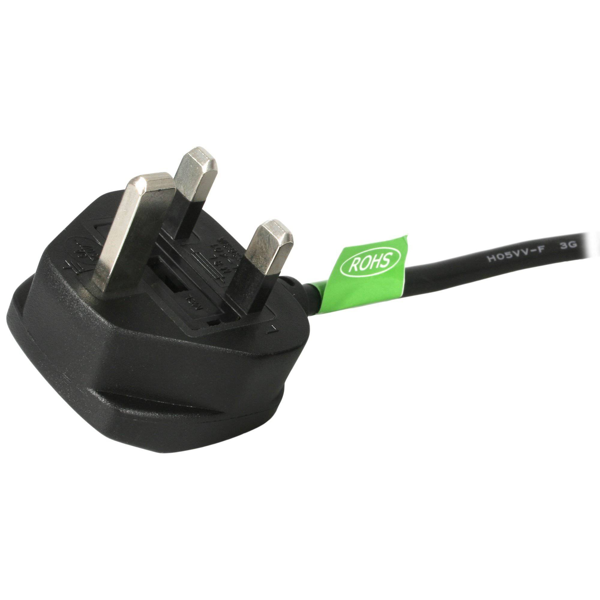 StarTech 3m UK Computer Power Cord - 3 Pin Mains Lead - C13 to BS-1363 PXT101UK3M - Buy Singapore