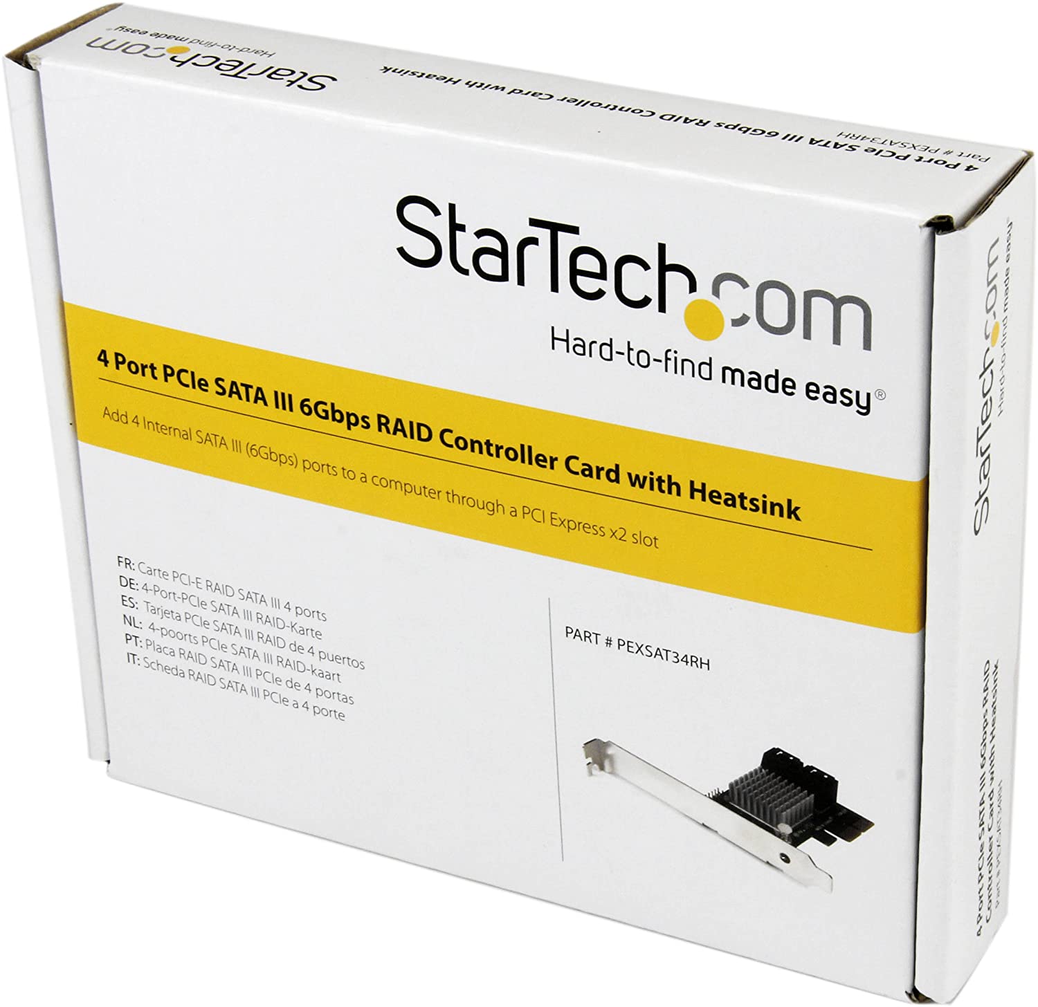 StarTech 4 PORT PCI EXPRESS 2.0 SATA III 6GBPS(PEXSAT34RH) - Win-Pro Consultancy Pte Ltd
