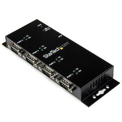 StarTech 4 Port USB to DB9 RS232 Serial Adapter Hub – Industrial DIN Rail and Wall Mountable ICUSB2324I (2 years Local Warranty in Singapore) - Buy Singapore