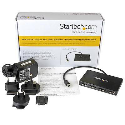 Startech Mini DisplayPort to DisplayPort Multi-Monitor Splitter - 4-Port MST Hub MSTMDP124DP - Buy Singapore